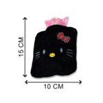 Black Hello Kitty Small Hot Water Bag with Cover â€“ Pain Relief & Warmer - Image 5