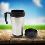 Stainless Steel Vacuum Glass Insulated Glass Coffee Cups (With Lid & Handle / 1 pc) - Image 6