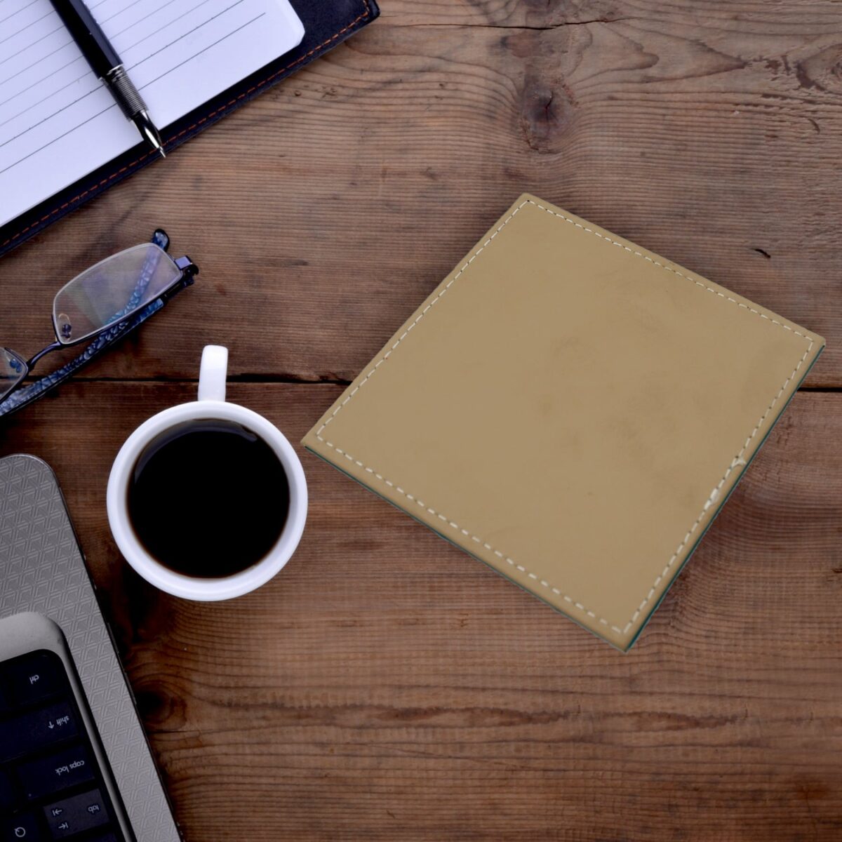 Square Leather Tea Coaster Ã¢â‚¬â€œ Durable Dining Table Accessory (1 Pc) - Image 1