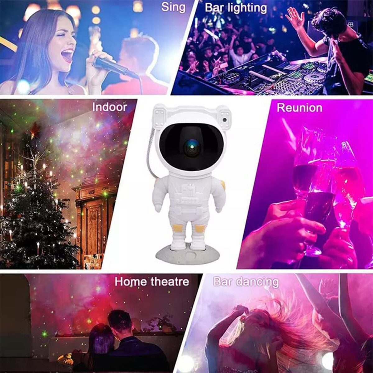 Robot Sky Space Stars Light Astronaut Galaxy Projector, Night lamp, Bedroom, Kids, Projector, Remote Control, Star Projector Will Take Children's to Explore The Vast Starry Sky for Adults, raksha bandhan, Diwali Gift - Image 6