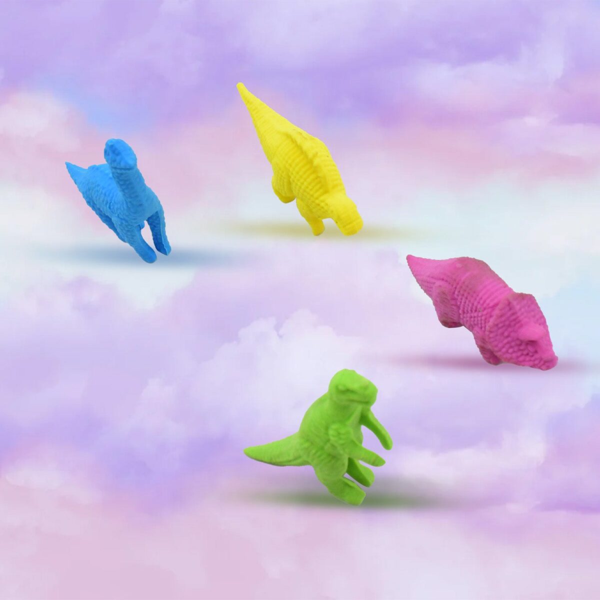 Small Dinosaur Shaped Erasers (4 Pc): Animal Erasers for Kids (School Supplies) - Image 4