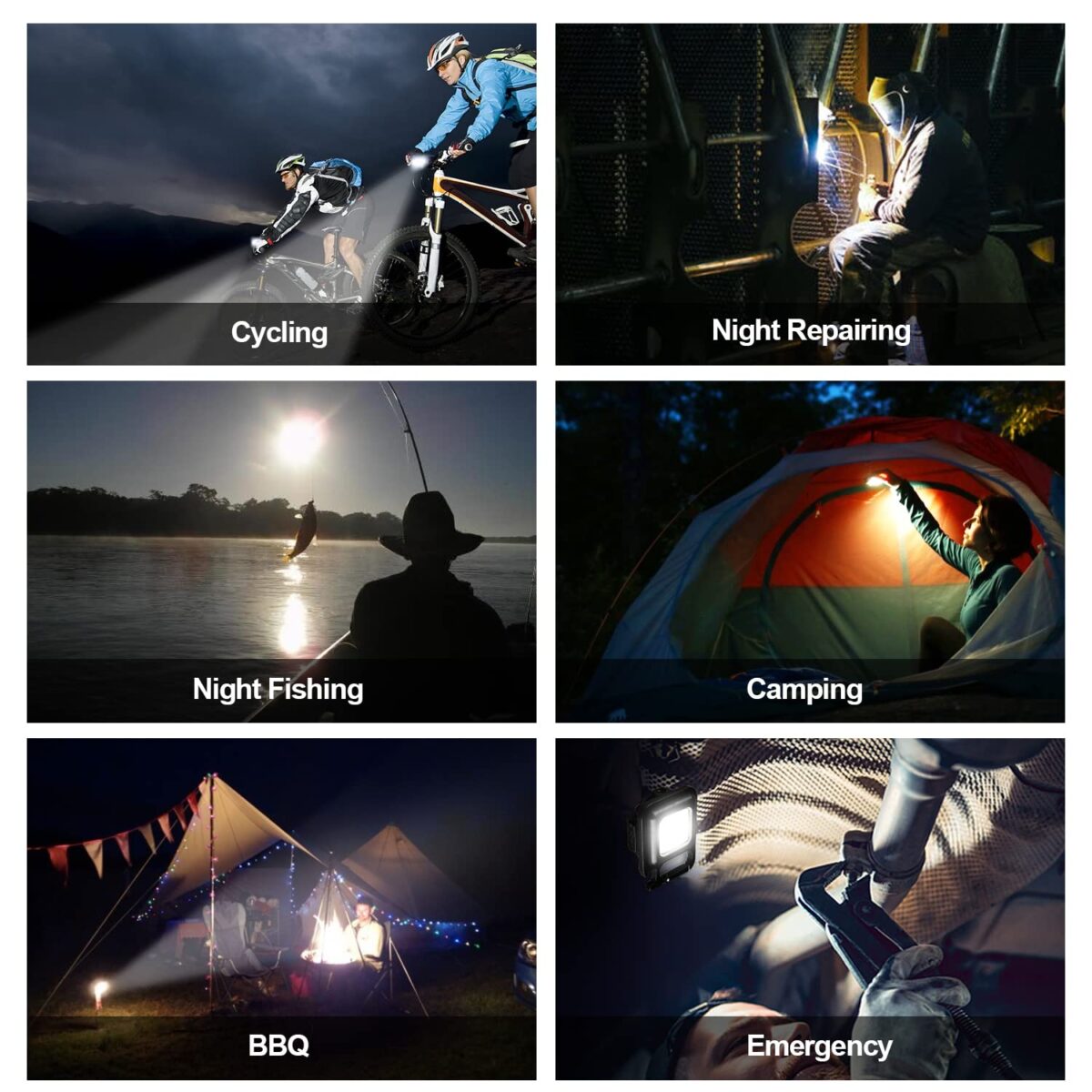 Mini Rechargeable Keychain Flashlight - 4 Light Modes with Folding Bracket & Magnetic Base - Image 4