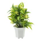 Artificial Flower Plant with Cute Pot â€“ Home & Office Tabletop Decor, Indoor Balcony Plant (1 Pc) - Image 5