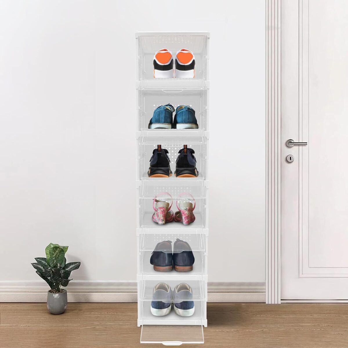 6-Layer Stackable Foldable Storage Organizer Cart for Clothes, Kitchen, Closet & Bathroom - Image 5