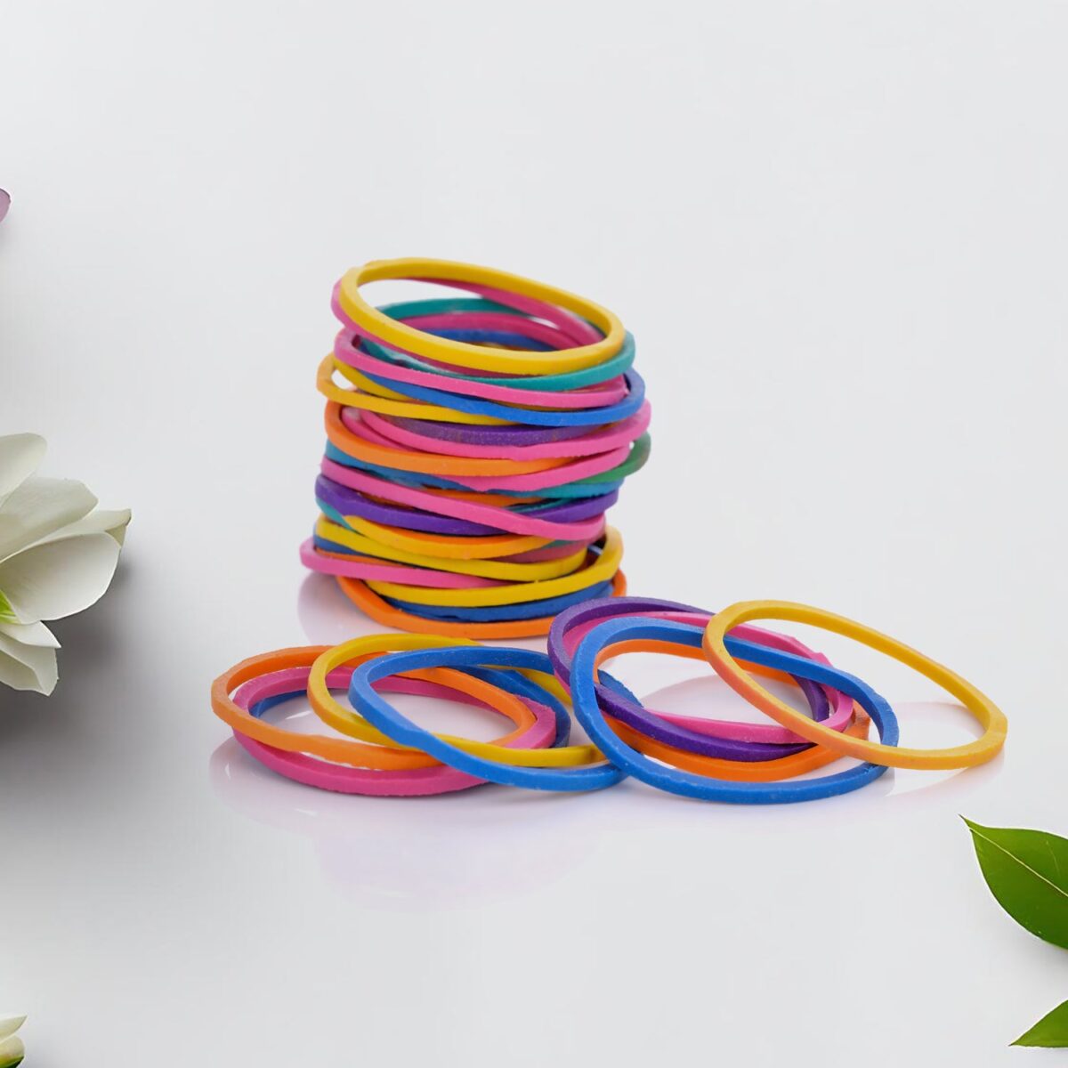 2-Inch Unbreakable Nylon Rubber Bands Ã¢â‚¬â€œ Reusable Multicolor for Office, Home & School (50GM), Hair accessories - Image 4