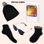Winter Warm Set- Bennie hat, Room Heater, Sunglasses And Socks (5 Pcs Combo) - Image 2