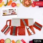 Plastic 6 in 1 Vegetables Slicer, Cutter and Fruit Dicer Grater (1 Set) - Image 2