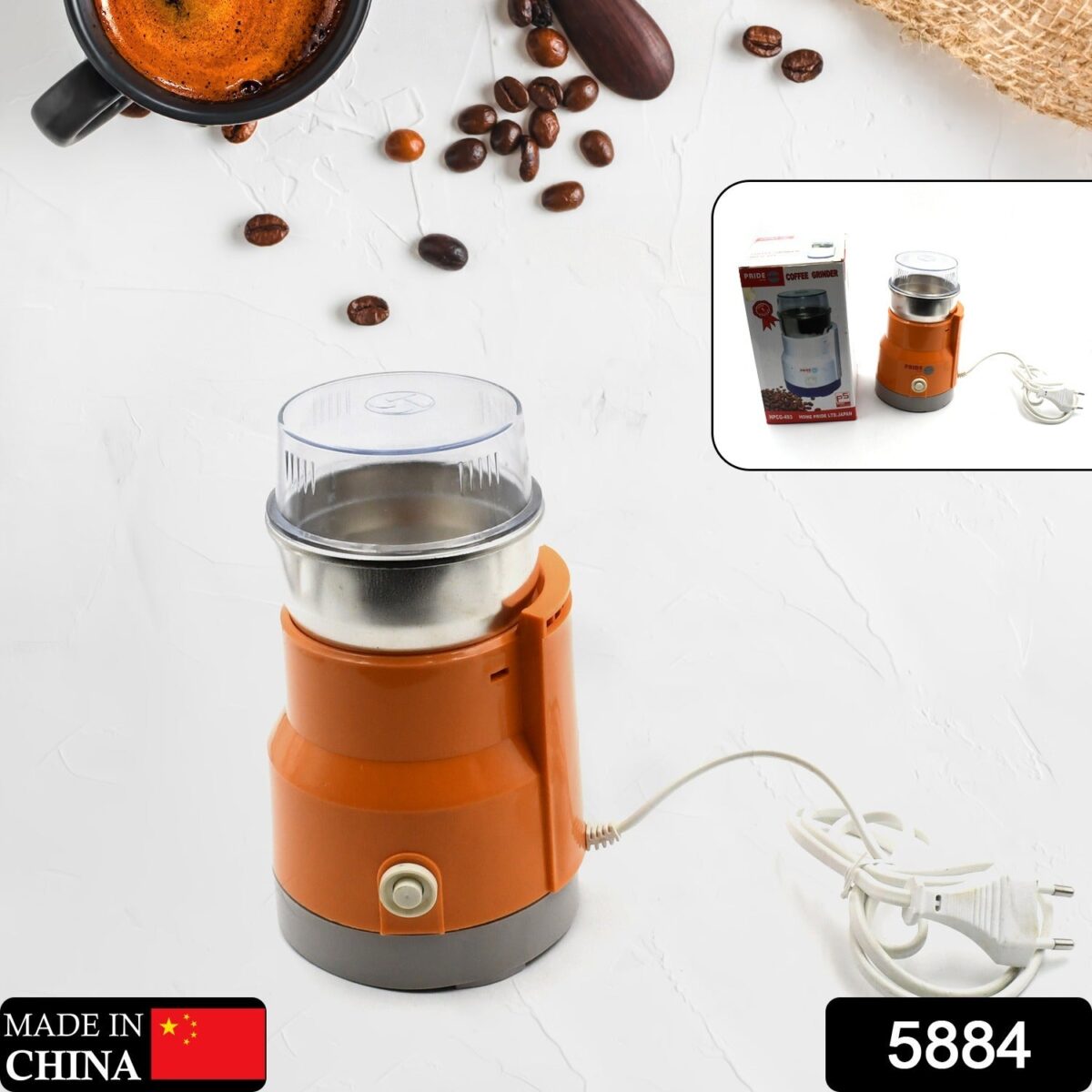 Multi Function Small Food Grinder Grain Grinder, Portable Coffee Bean Seasonings Spices Mill Powder Machine Small Kitchen Appliances for Home and Office - Image 2