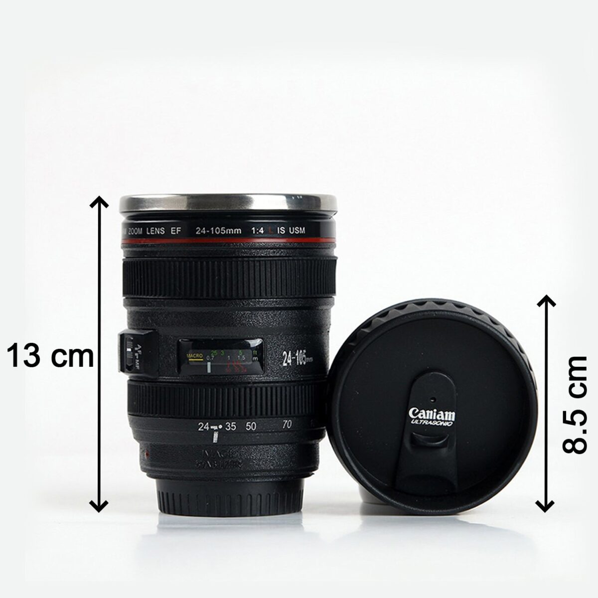 Plastic Camera Lens Stainless Steel Coffee Mug - Image 6