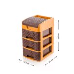 Mini 3 Layer D Storage used in all kinds of household and official places for storing of various types of stuffs and items etc. - Image 5