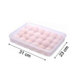 24 Grids Plastic Egg Box Container Holder Tray for Fridge with Lid for 2 Dozen Egg Tray - Image 5