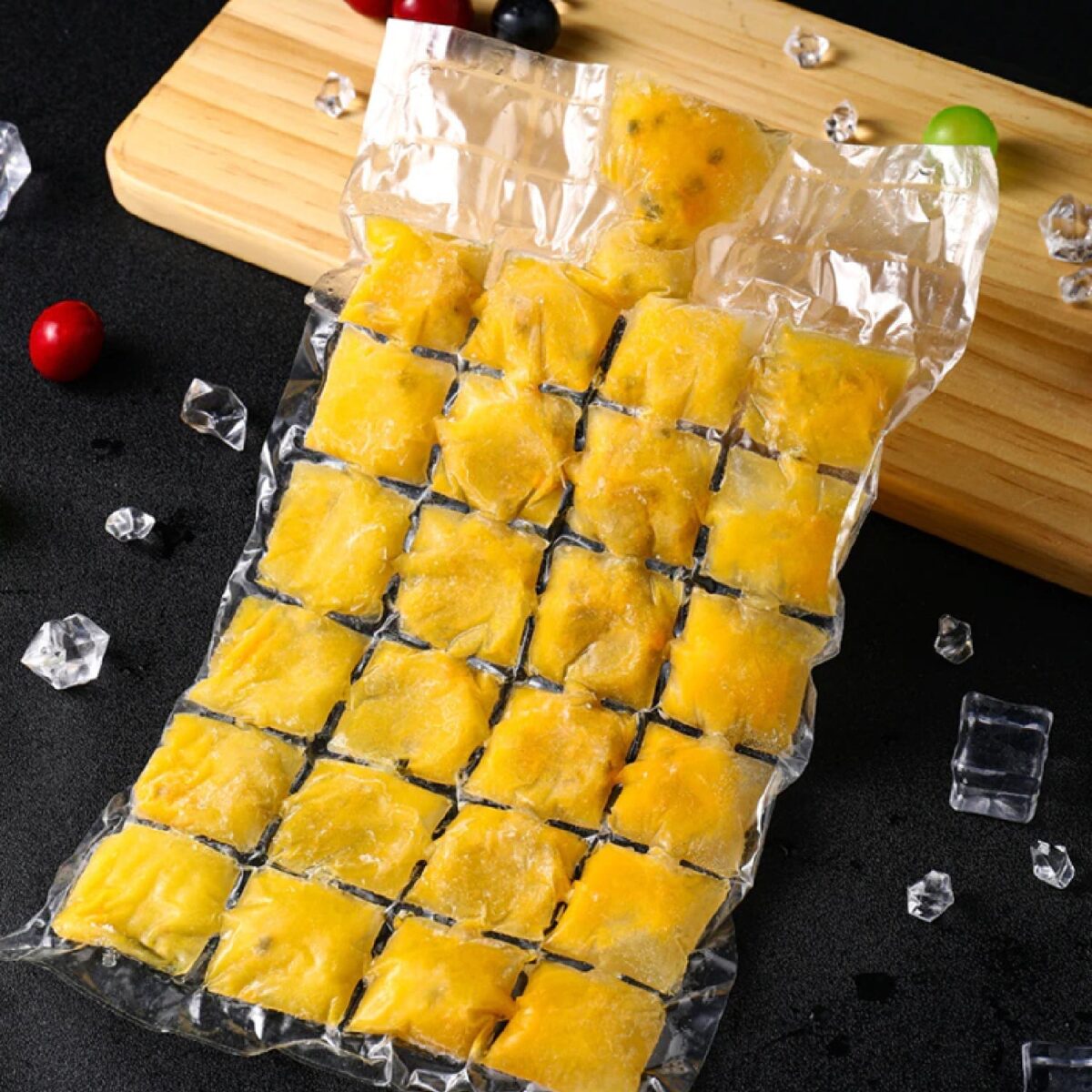 Disposable Ice Cube Bags, Stackable Easy Release Ice Cube Mold Trays Self-Seal Freezing Maker,Cold Ice Pack Cooler Bag for Cocktail Food Wine - Image 1