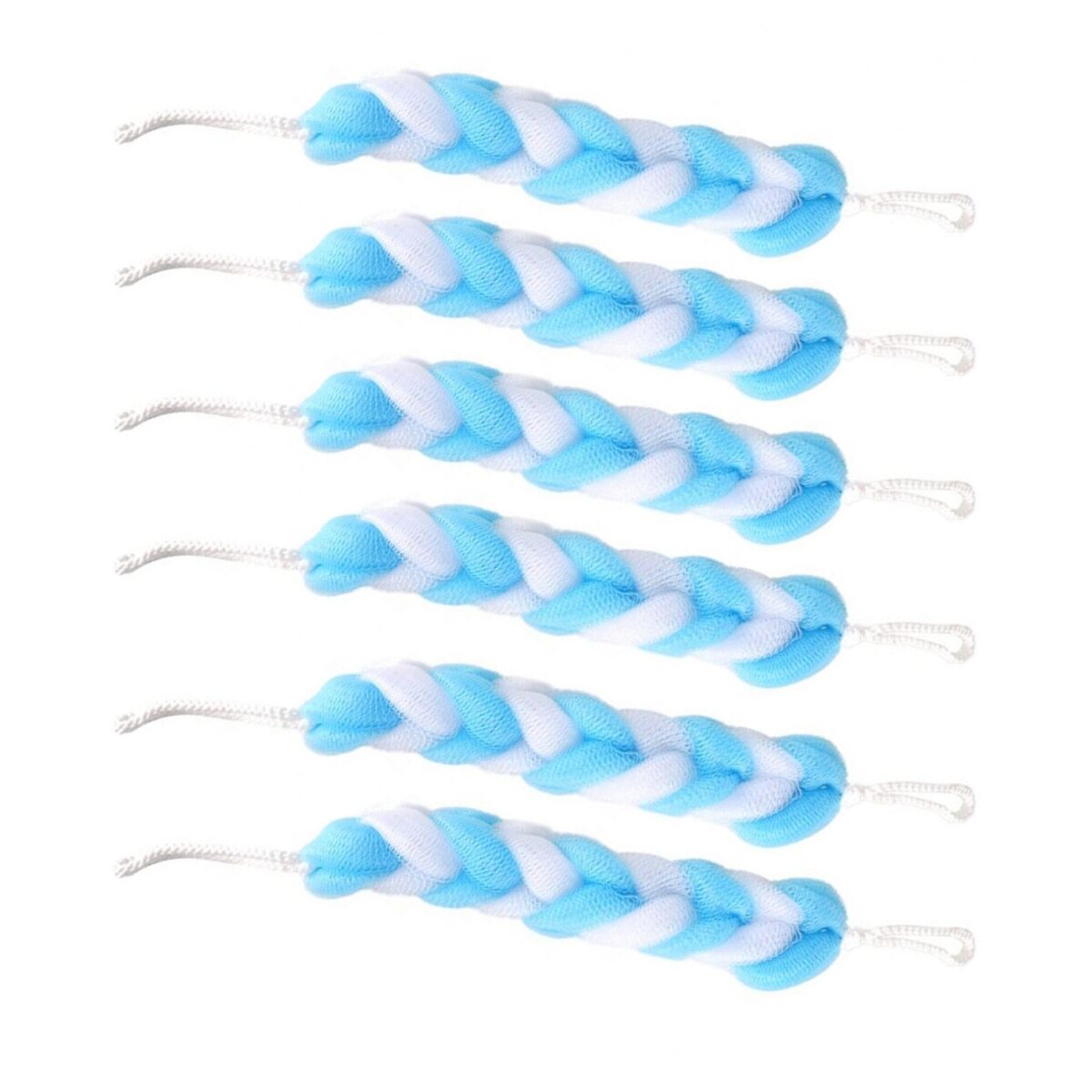 Hanging Small Loofah Sponge Poufs Ã¢â‚¬â€œ Body Scrubbers for Bath & Shower (Pack of 6) - Image 4