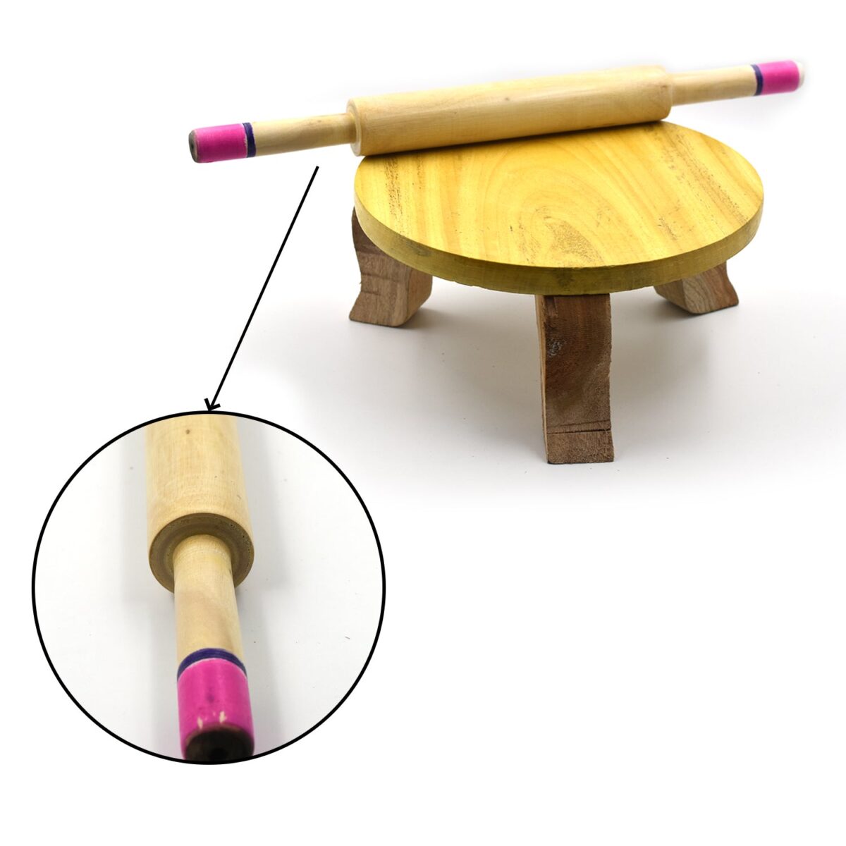 Wooden Roti Maker Belan Used for Home Purposes Including Making Rotis Etc. (Belan Only) - Image 4