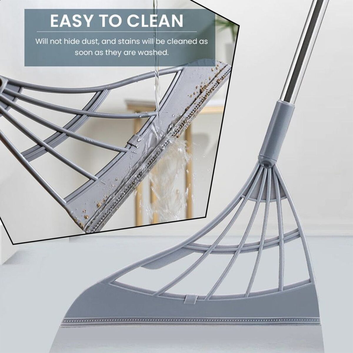 Durable Eco-Friendly Broom with Scraper - Image 6