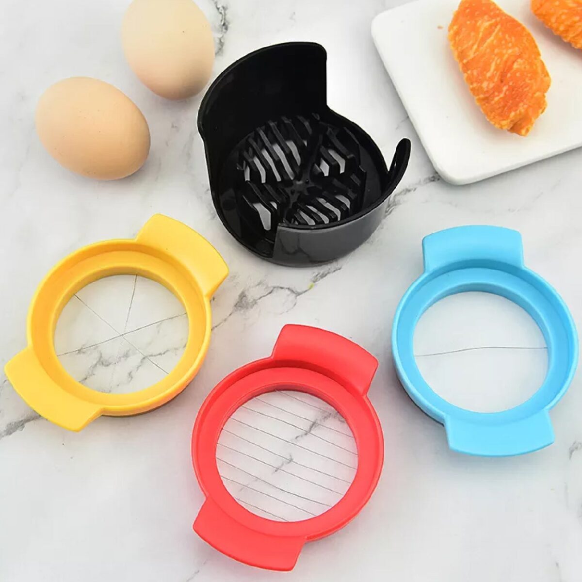Multifunctional 3-in-1 Egg Cutter - Stainless Steel Slicing Tool with Durable Wires - Image 4