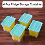 Fridge Storage Containers with Handle Plastic Storage Container for Kitchen(4 Pcs Set) - Image 3