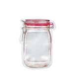 Reusable Airtight Seal Plastic Food Storage Mason Jar Zipper (500ml) - Image 4