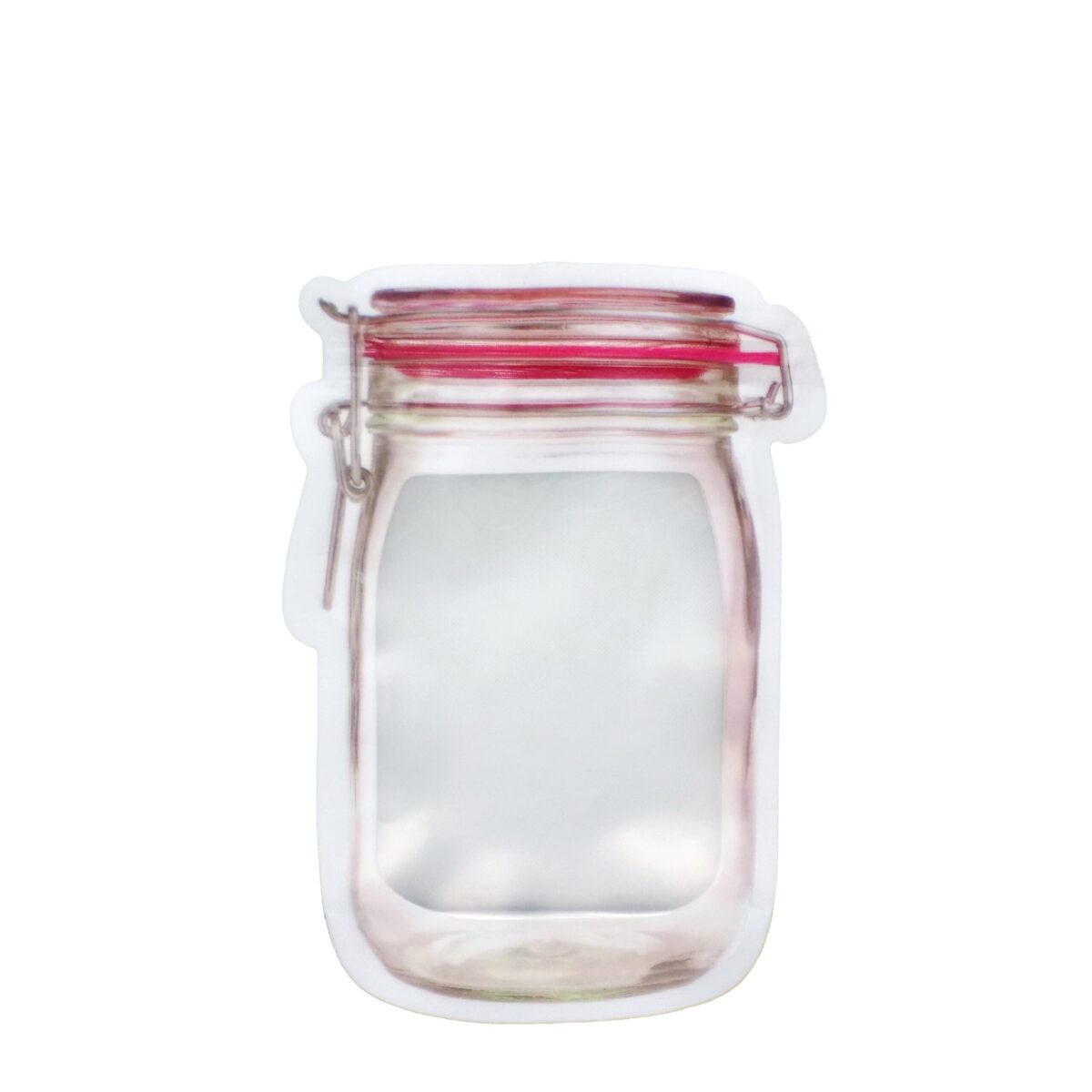 Reusable Airtight Seal Plastic Food Storage Mason Jar Zipper (500ml) - Image 4