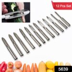 Stainless Steel Peeler Set â€“ Multi-Purpose Handle for Peeling & Shredding (12 Pcs Set) - Image 2