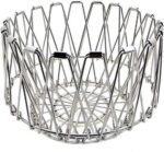 Multipurpose Fruit Basket Stainless Steel Wire Bowl Foldable Basket for Vegetable  /  Fruits  /  Dining - Image 2