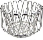 Multipurpose Fruit Basket Stainless Steel Wire Bowl Foldable Basket for Vegetable  /  Fruits  /  Dining - Image 5