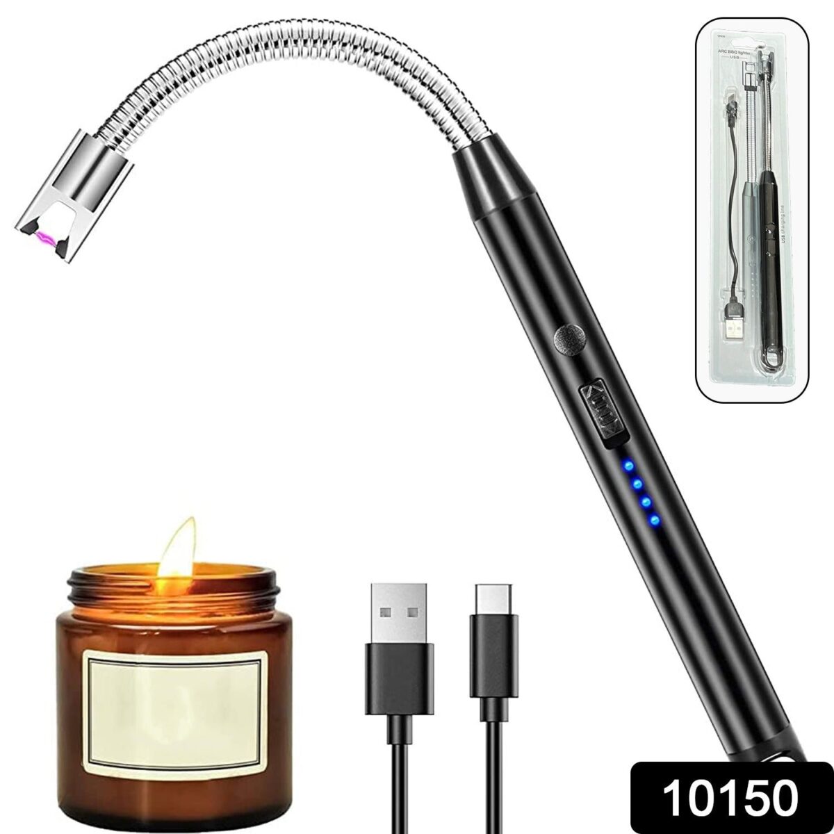 Long Flexible USB Rechargeable Electric Arc Lighter Ã¢â‚¬â€œ Windproof, Flameless Plasma - Image 2