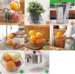 Multipurpose Fruit Basket Stainless Steel Wire Bowl Foldable Basket for Vegetable  /  Fruits  /  Dining - Image 11