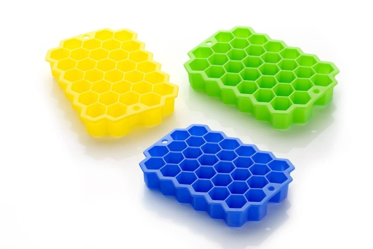 Flexible Silicone Ice Cube Tray, 37 Small Cubes , Fridge Use - Image 1