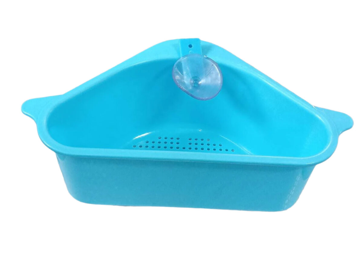 Triangular Multi Functional Drainer Shelf Sink Storage Holder - Image 1