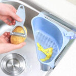 Triangular Multi Functional Drainer Shelf Sink Storage Holder - Image 4