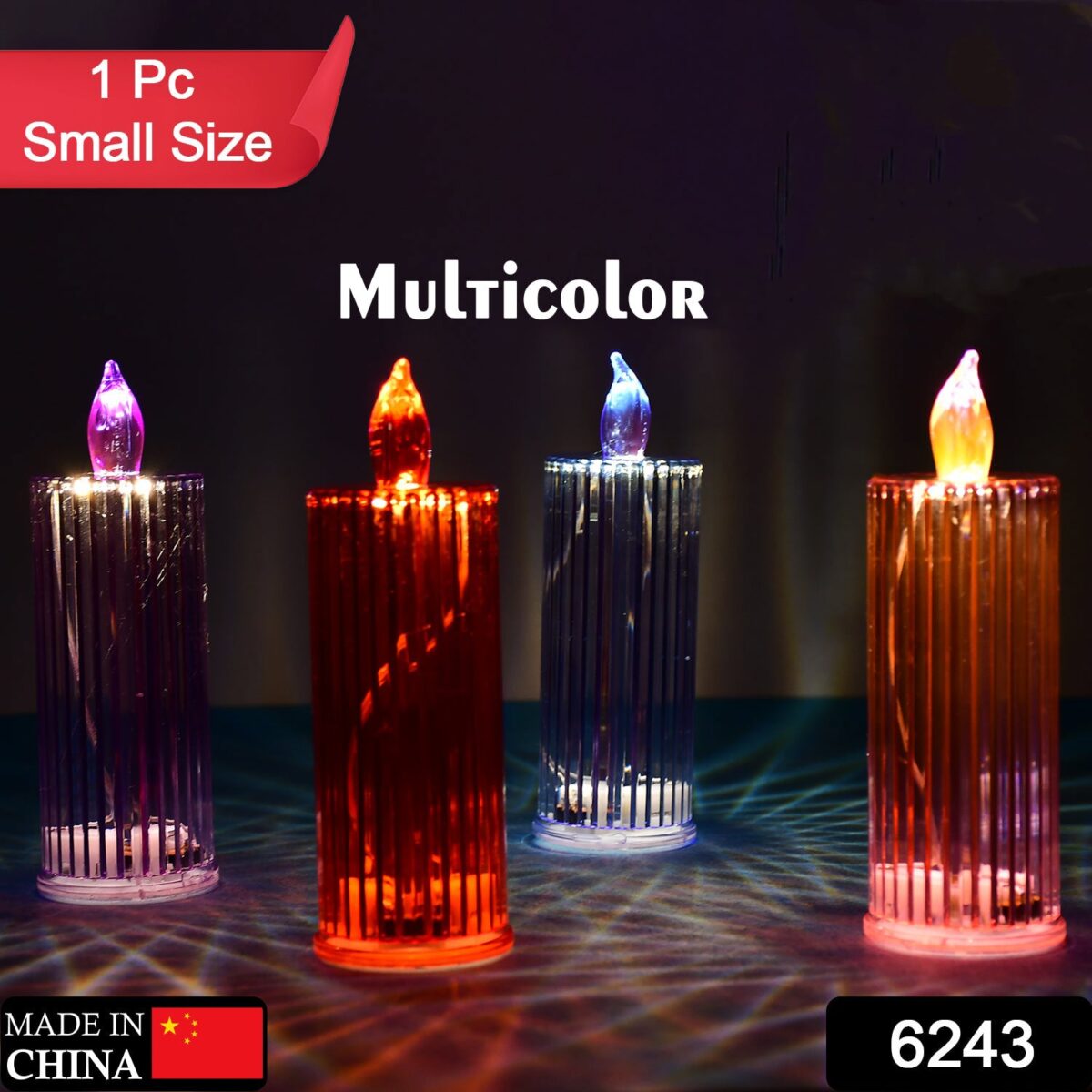 Big Simple Candles for Home Decoration, Crystal Candle Lights (Multicolor) - Image 2