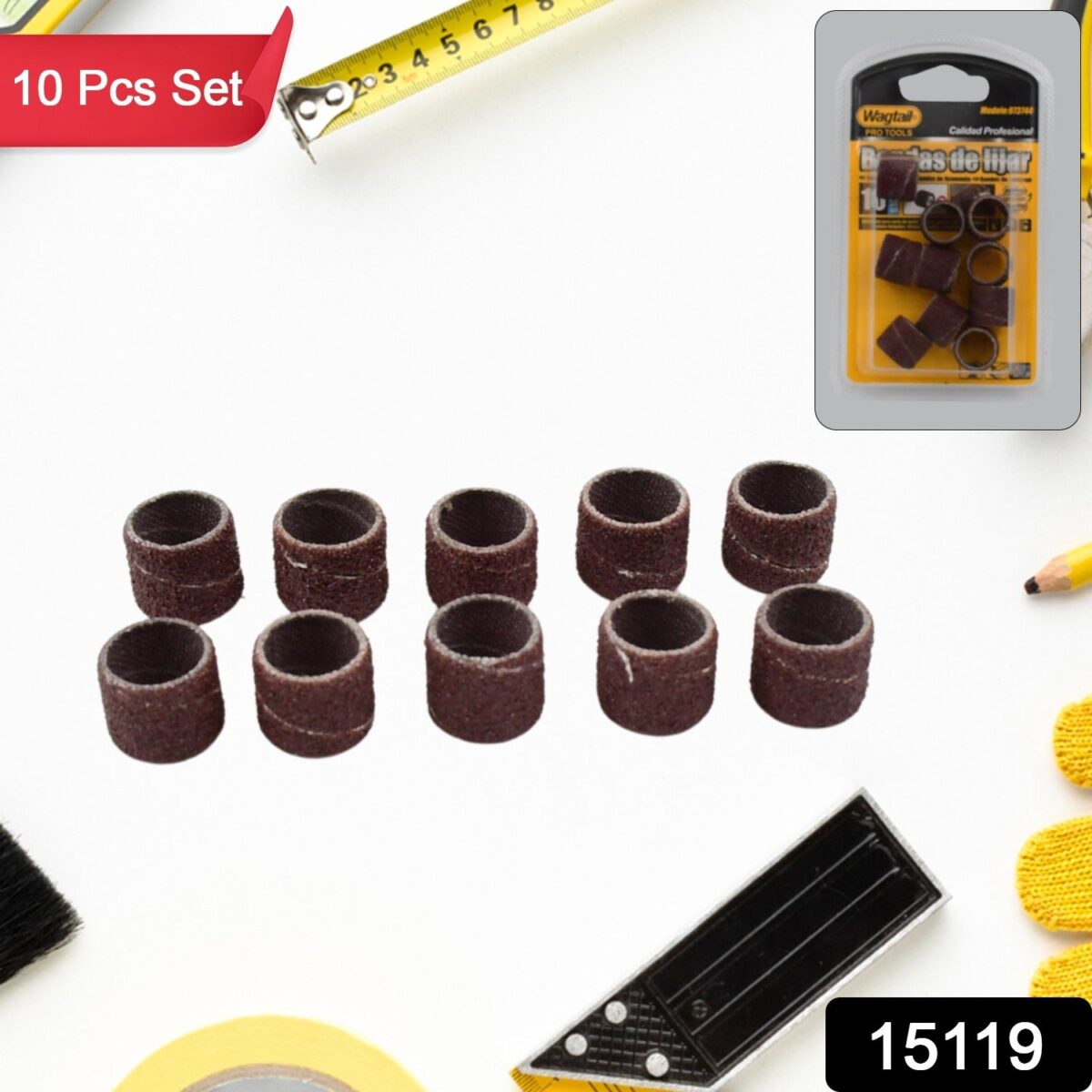 Drum Polishing Kit, Drum Sanding Sleeves Widely Used (10 Pcs Set) - Image 2