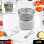 Portable Mini Food Processor Chopper Electric Veggie Chopper 3 Blades With Charching Cable Type C, Vegetable Chopper, Garlic Chopper Food Grinder for Chopping Ginger, Pepper Chili, Onion, Fruit, Meat - Image 2