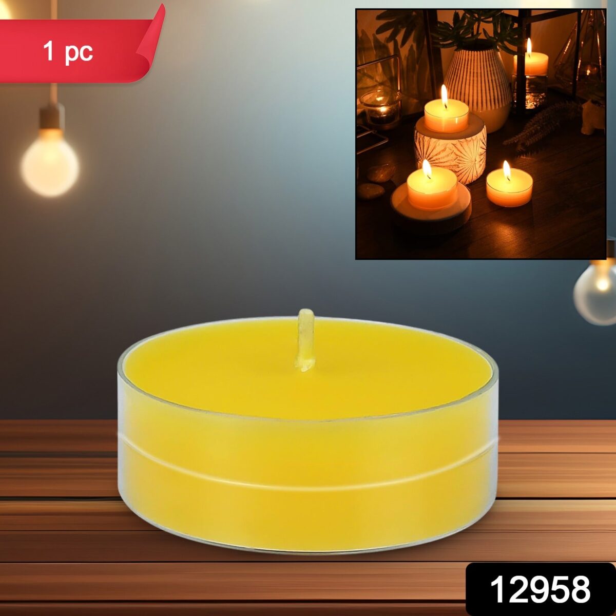 Tealight Diwali Candle Ã¢â‚¬â€œ Smokeless, Long-Burning, Mix Color (1 Pc / Mix Color) - Image 2