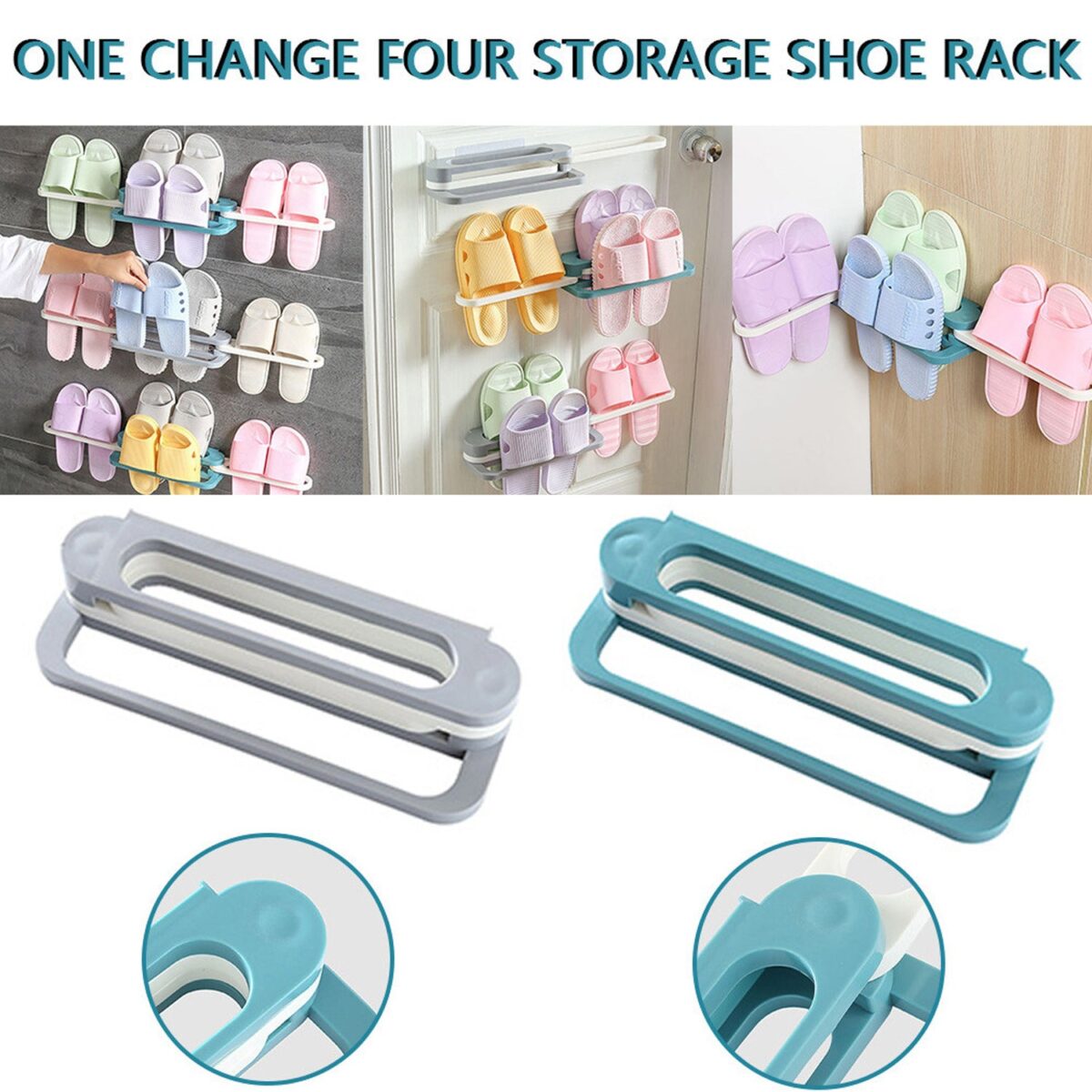 Multifunction Folding Slippers / Shoes Hanger Organizer Rack - Image 5