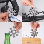 Durable & Portable 18 in 1 Snowflake Multi-Tool, Snowflake Bottle Opener Flat Phillips Screwdriver Kit Wrench - Image 7