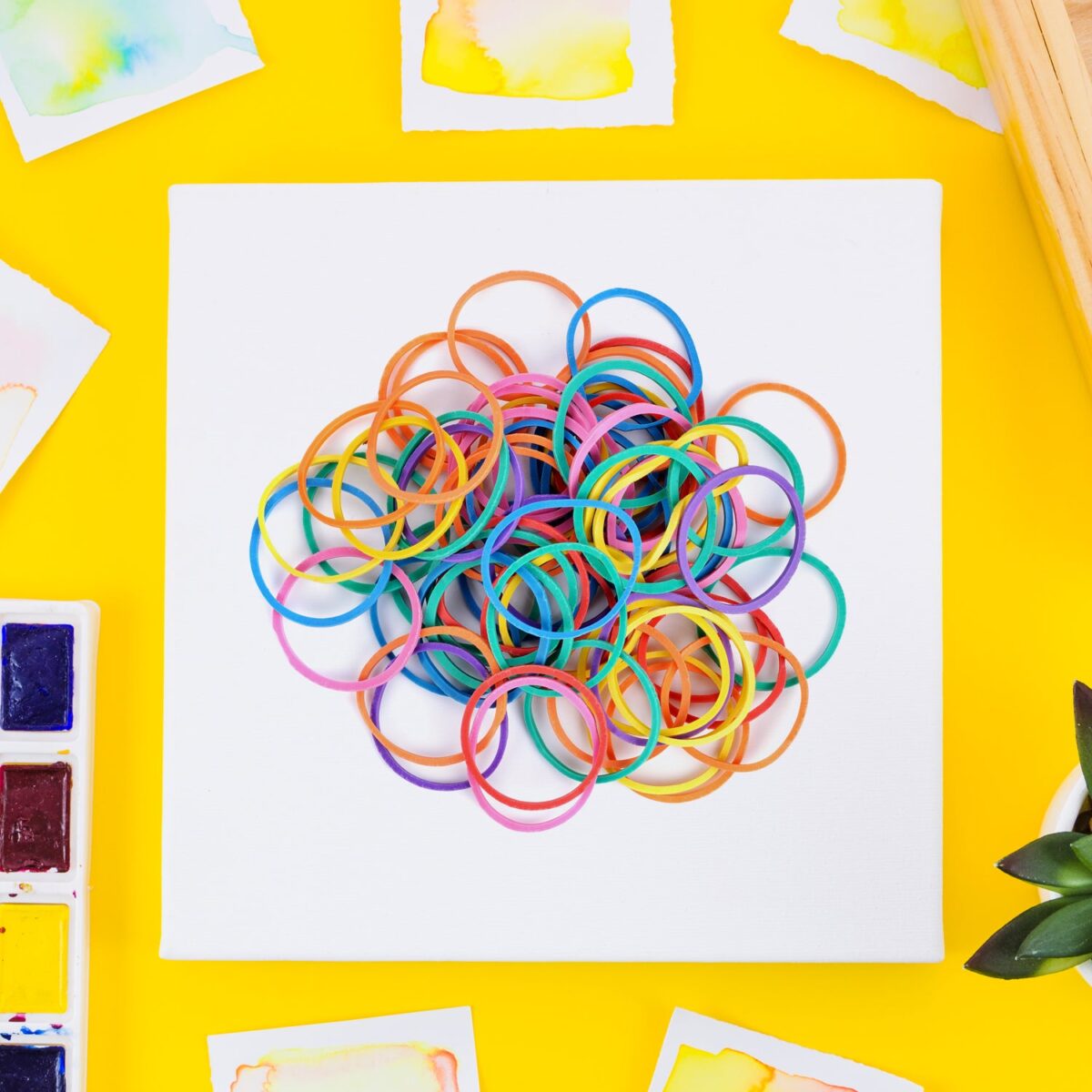 2-Inch Unbreakable Nylon Rubber Bands Ã¢â‚¬â€œ Reusable Multicolor for Office, Home & School (50GM), Hair accessories - Image 5