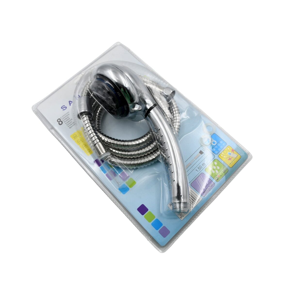 Shower Head and Stainless Steel Hose Multi-Function Plastic High Pressure Shower Spray for Bathroom - Image 4