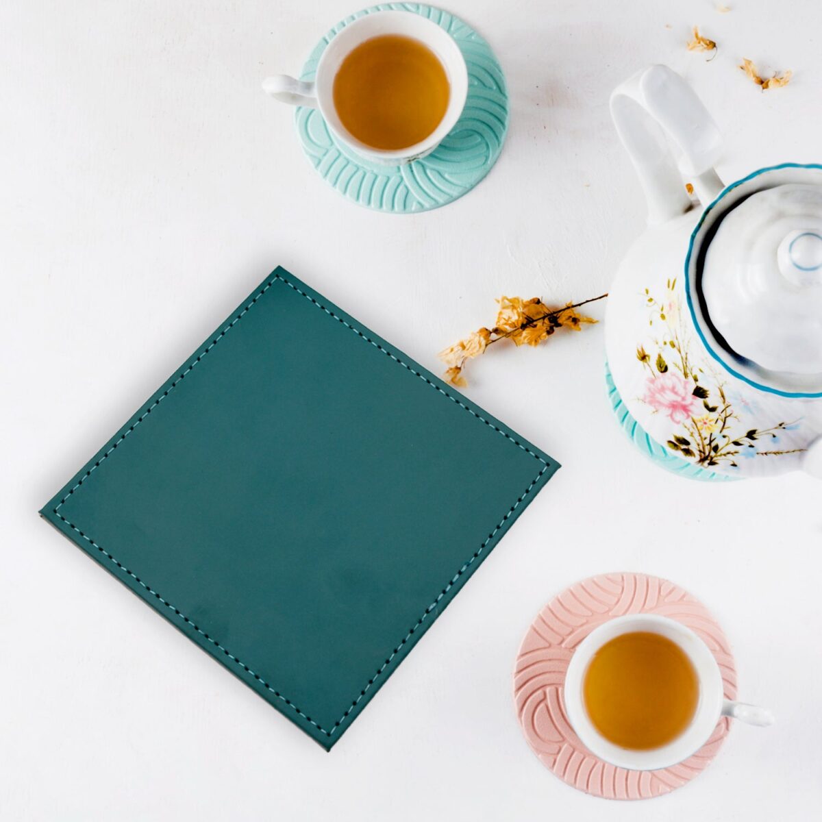 Square Leather Tea Coaster Ã¢â‚¬â€œ Durable Dining Table Accessory (1 Pc) - Image 3