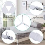 Adjustable Triangle Elastic Suspenders Gripper Holder Straps Clip for Bed Sheets (4 Pc) - Image 3