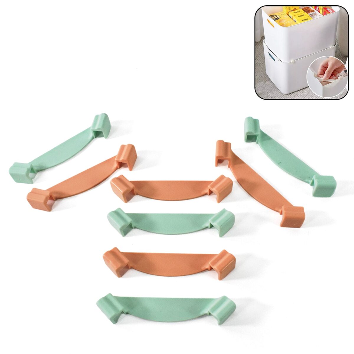 Plastic Stackable Wardrobe Organizer Clips, Core Wardrobe Box Support (8 Pcs Set) - Image 1