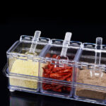 Crystal Seasoning Acrylic Box Pepper Salt Spice Rack - Image 8