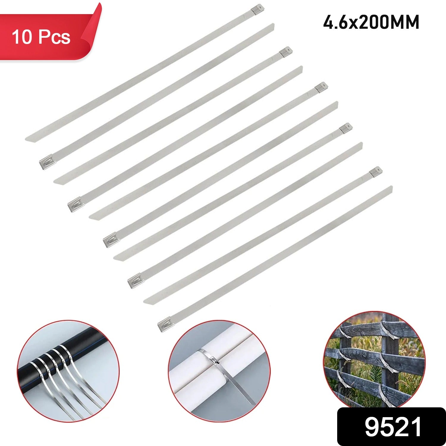 5abc77f9-abe8-4733-889c-1acadecc57bb.jpg Multipurpose Stainless Steel Cable TIE (10 pcs Set / 4.6x200MM) - Image 2