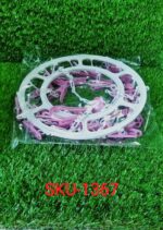 Plastic Round Cloth Drying Stand Hanger with 24 Clips (Multicolour) - Image 6