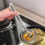 2In1 Stainless Steel Filter Spoon with Clip Food Kitchen Oil-Frying Multi-Functional - Image 11