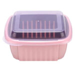 Double Layer Food Drainer Washing Basket with Collapsible Strainers Colander - Image 4