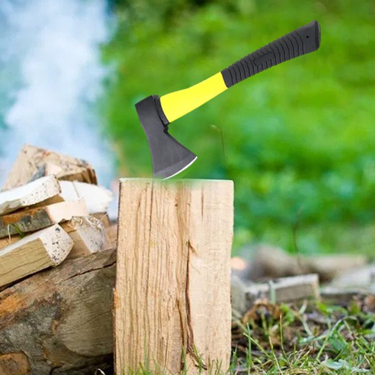 Fiberglas's Body Rubberised Handle Wood Cutting Axe - Image 6