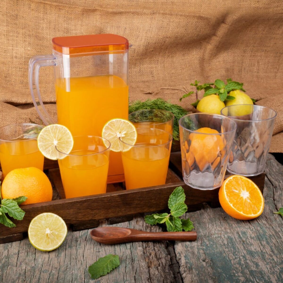 Resistant Glass Jug for Juice, Milk, Cold or Hot Beverages (plastic) - Image 6
