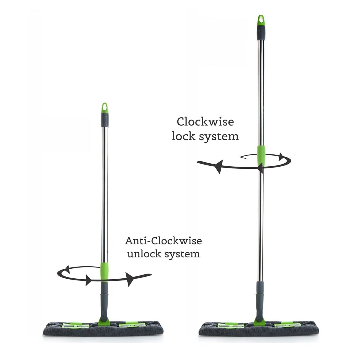 Multipurpose Wet and Dry Cleaning Microfiber Flat MOP Floor Cleaning Mop with , 360 Degree Rotating Head and Telescopic Handle Steel Rod Long Handle Dry Mops, Standard (1 Piece, Multi-Colour) - Image 7